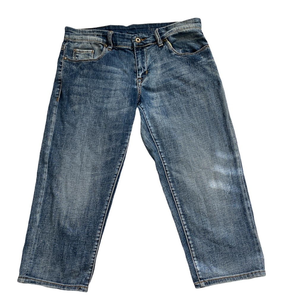 Blank NYC cropped mid rise jeans distressed